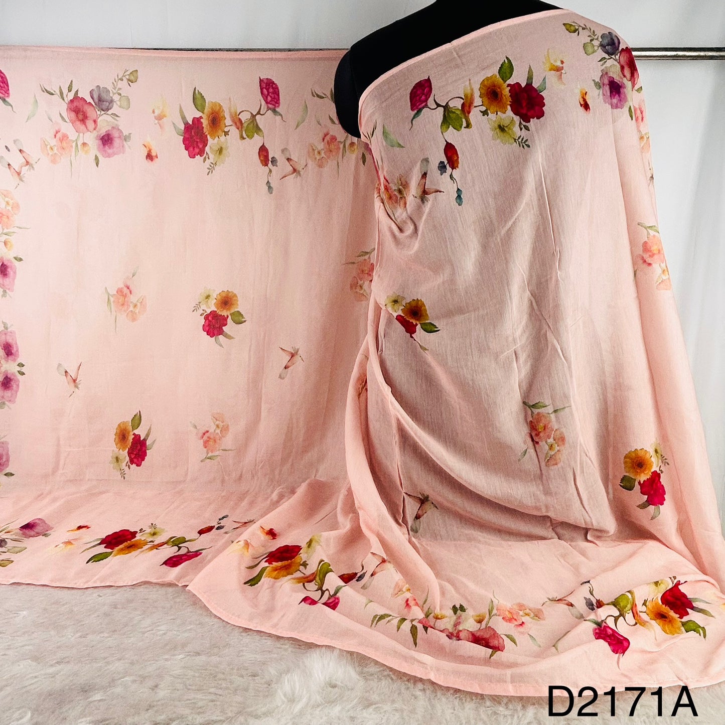 Printed Mul Chanderi Dupatta-D2171