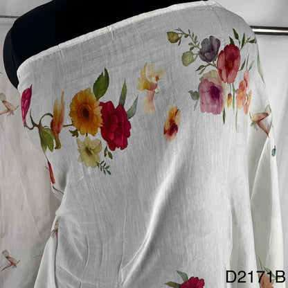 Printed Mul Chanderi Dupatta-D2171