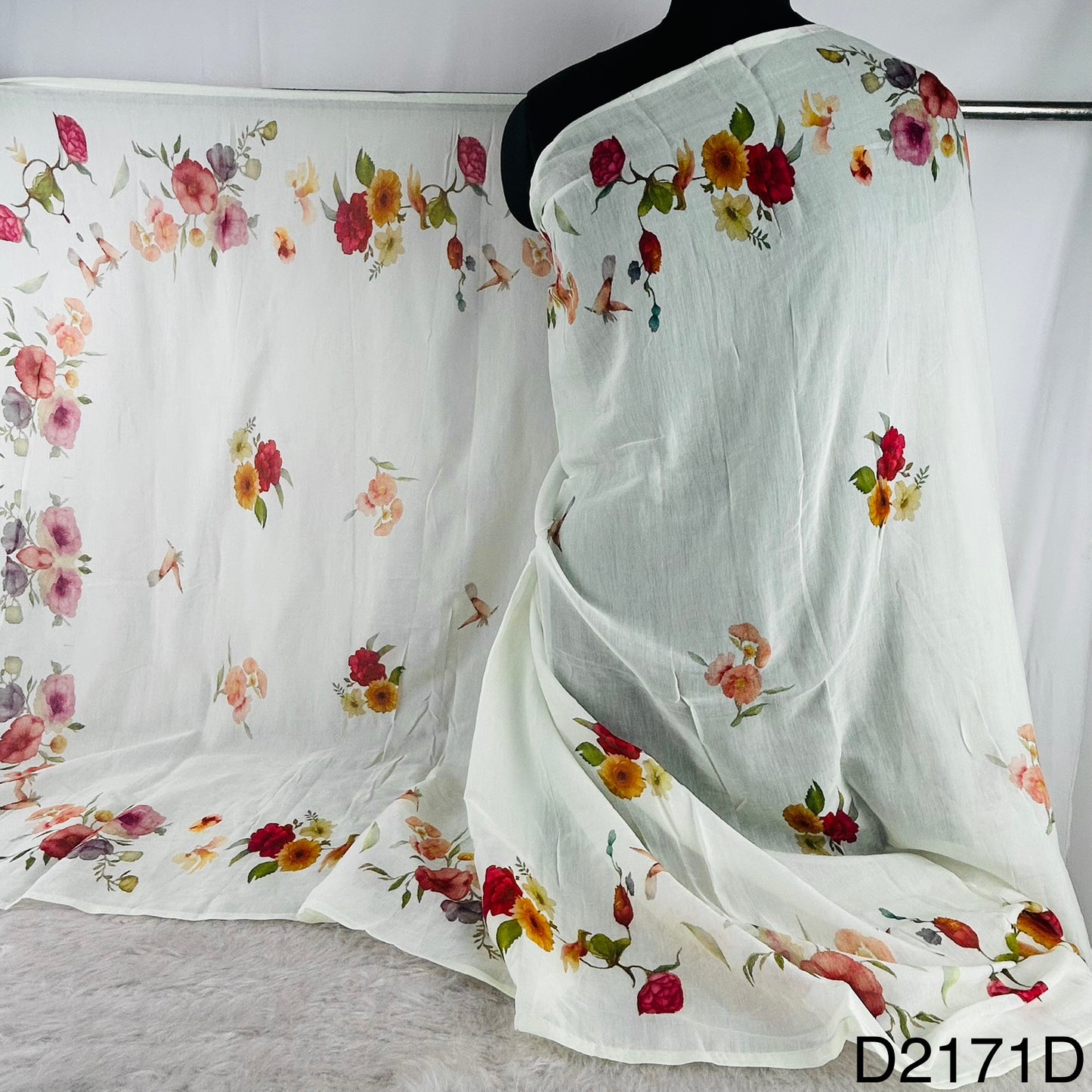 Printed Mul Chanderi Dupatta-D2171