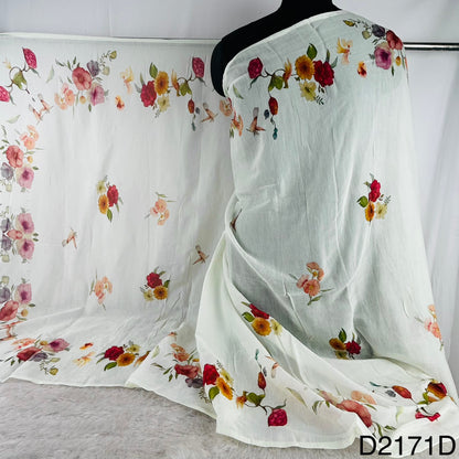 Printed Mul Chanderi Dupatta-D2171