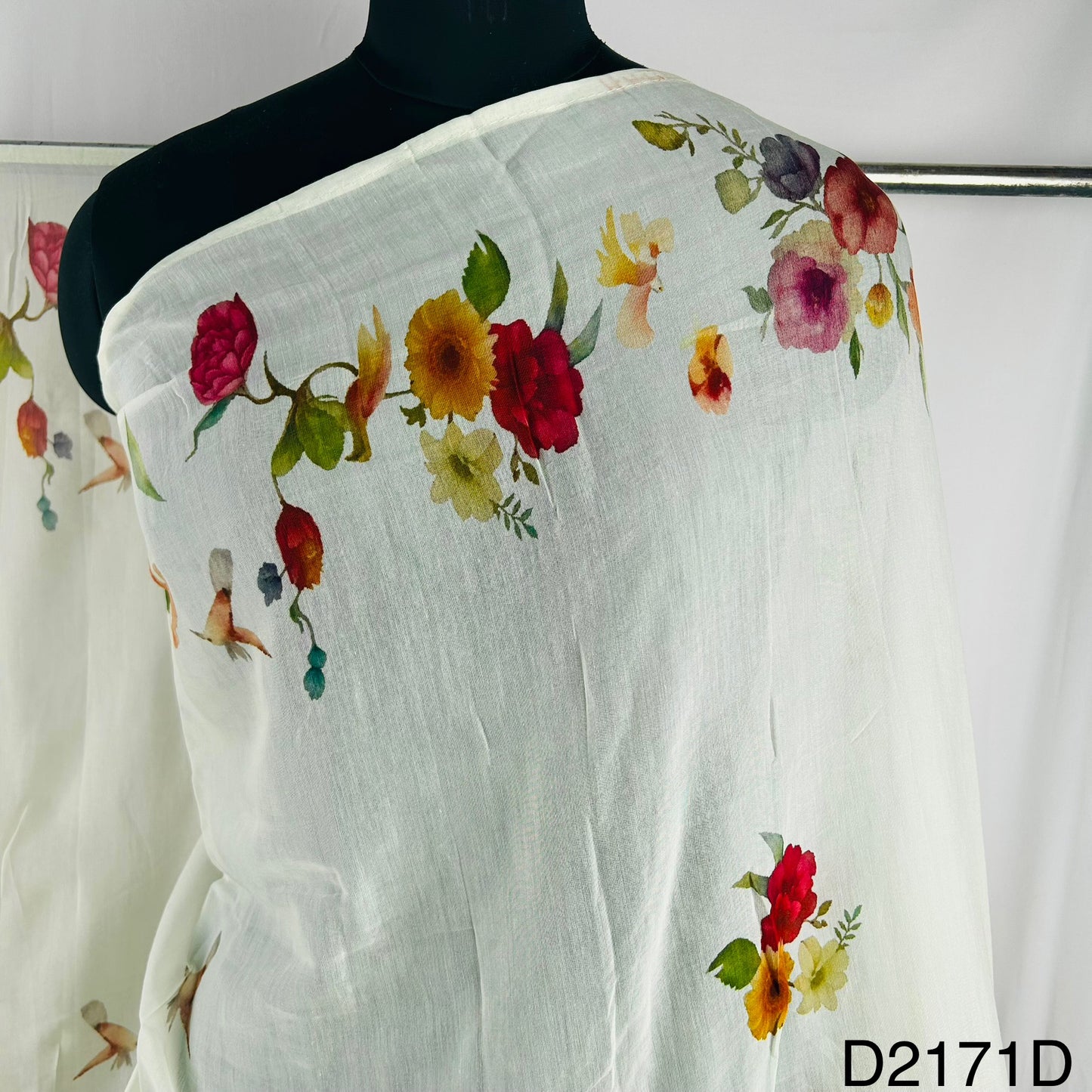 Printed Mul Chanderi Dupatta-D2171