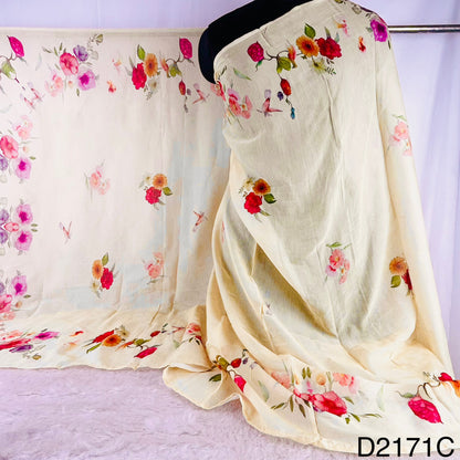 Printed Mul Chanderi Dupatta-D2171