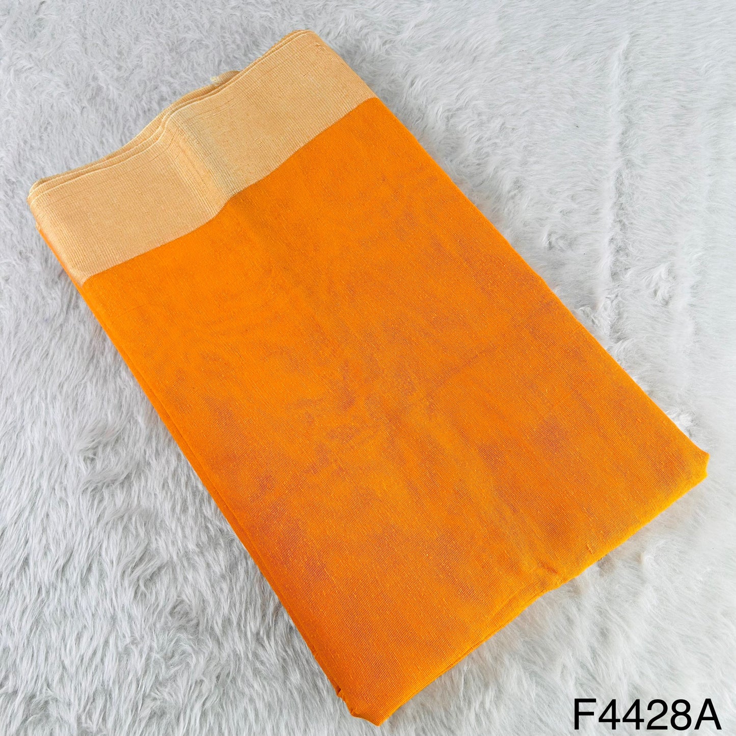 Zari Border Work Linen Kota Fabric-F4428