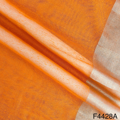 Zari Border Work Linen Kota Fabric-F4428