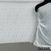 Dyeable Zari Sequins Embroidered Georgette Dupatta - D2398