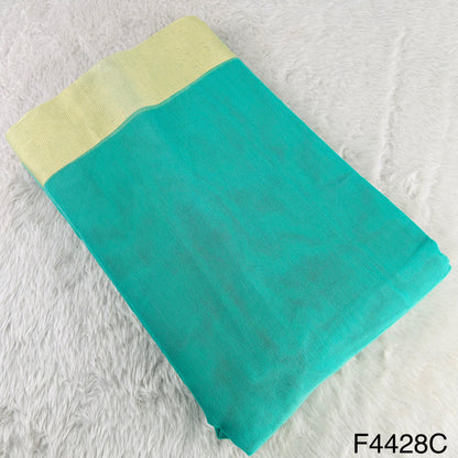 Zari Border Work Linen Kota Fabric-F4428