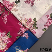 Digital Print Crepe Satin Fabric - F7429