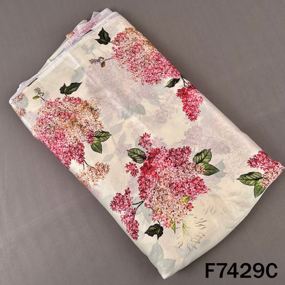 Digital Print Crepe Satin Fabric - F7429