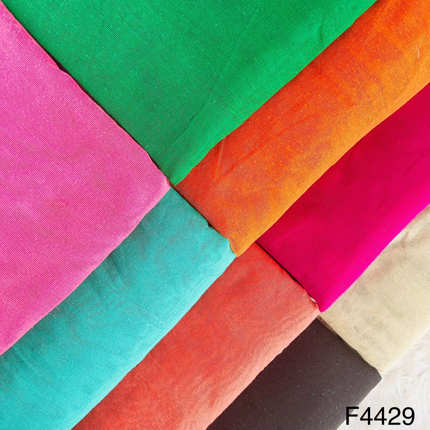 Zari Border Work Linen Kota Fabric-F4429