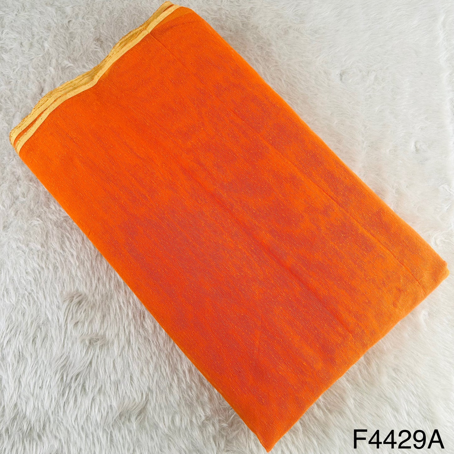 Zari Border Work Linen Kota Fabric-F4429