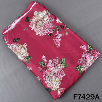 Digital Print Crepe Satin Fabric - F7429