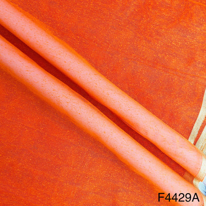 Zari Border Work Linen Kota Fabric-F4429