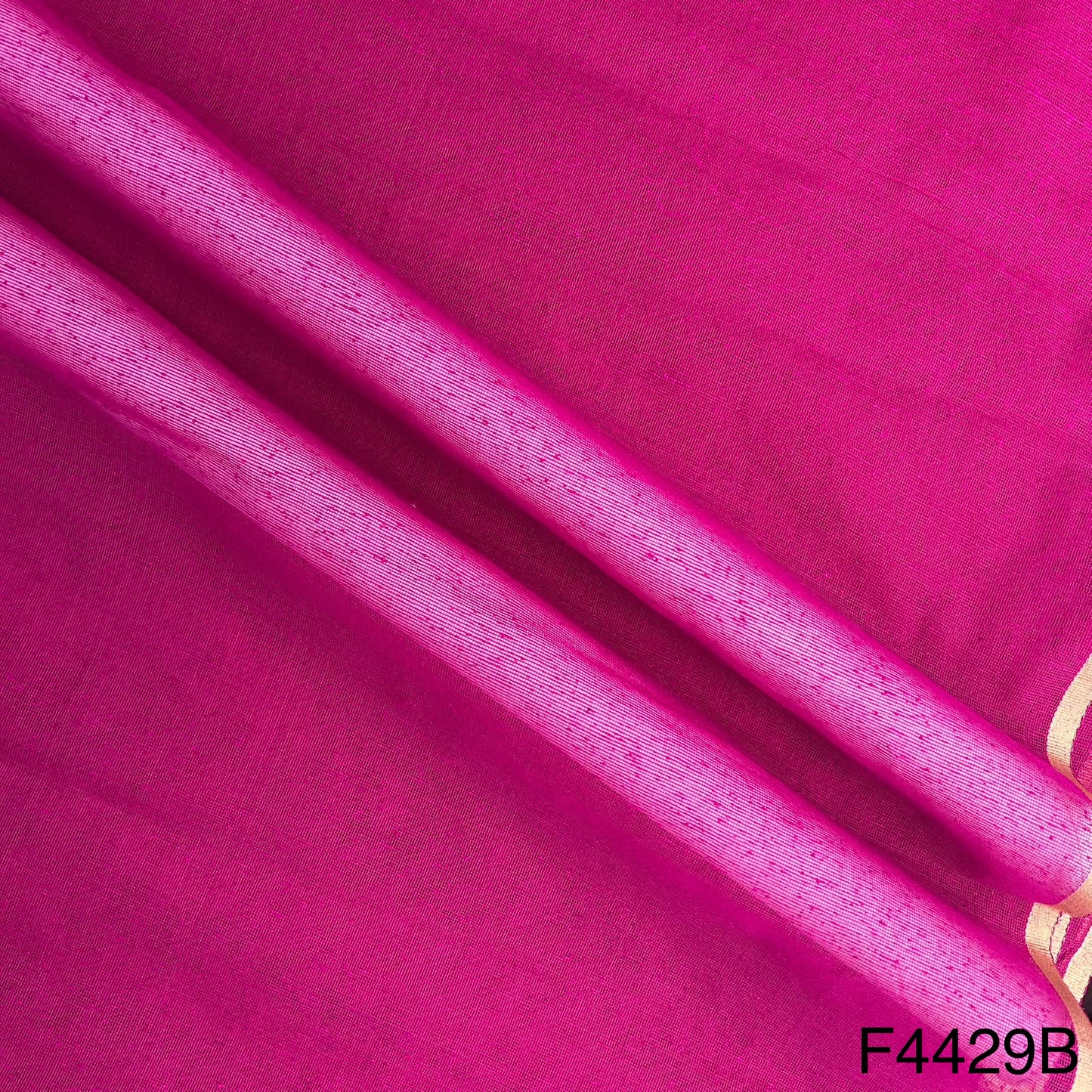 Zari Border Work Linen Kota Fabric-F4429