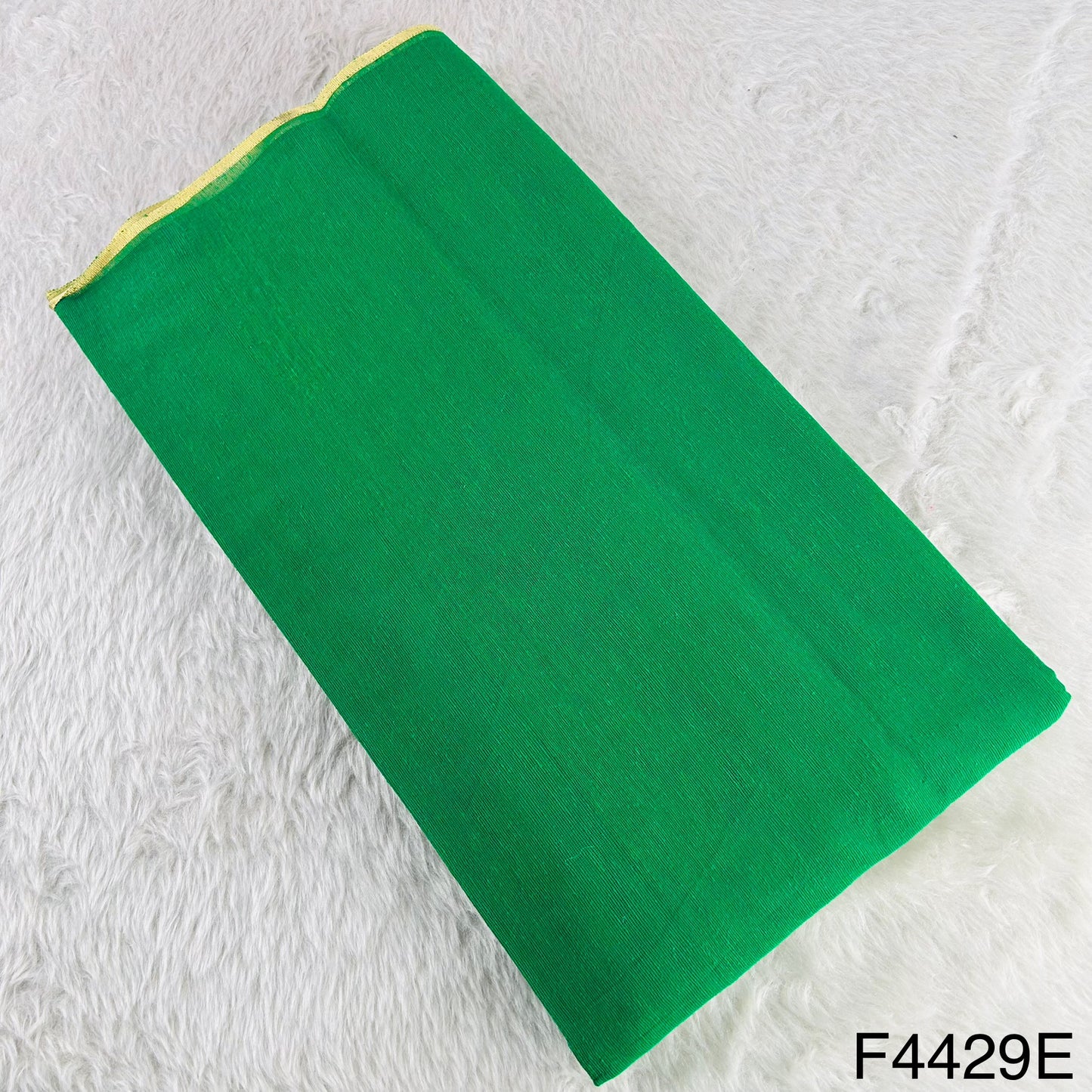 Zari Border Work Linen Kota Fabric-F4429