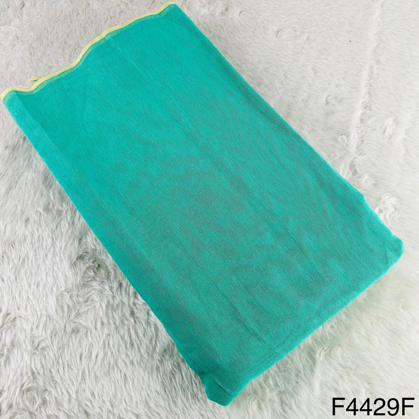 Zari Border Work Linen Kota Fabric-F4429