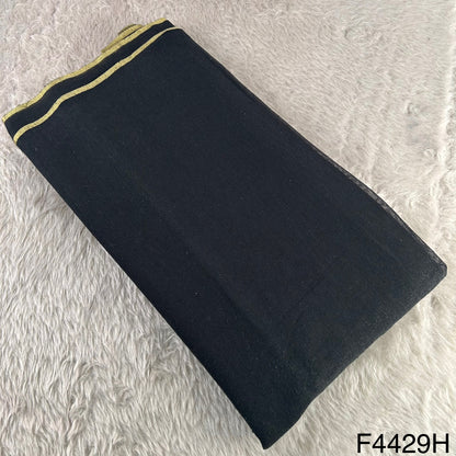 Zari Border Work Linen Kota Fabric-F4429