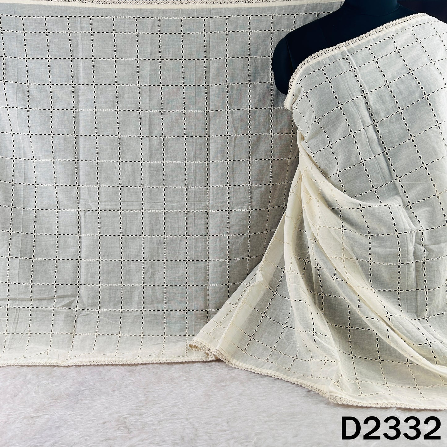 Dyeable Hakoba Kora Cotton Dupatta - D2332