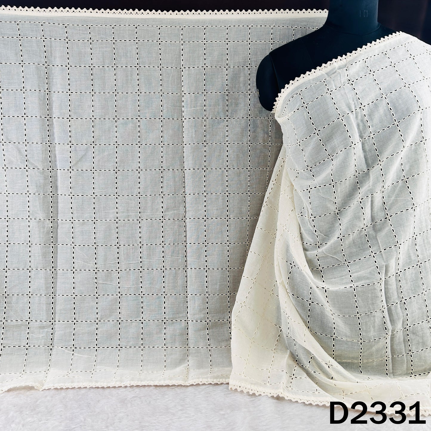 Dyeable Hakoba Kora Cotton Dupatta - D2331