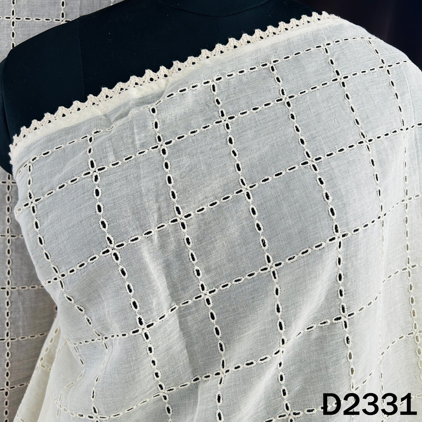 Dyeable Hakoba Kora Cotton Dupatta - D2331