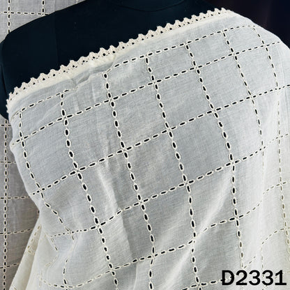 Dyeable Hakoba Kora Cotton Dupatta - D2331