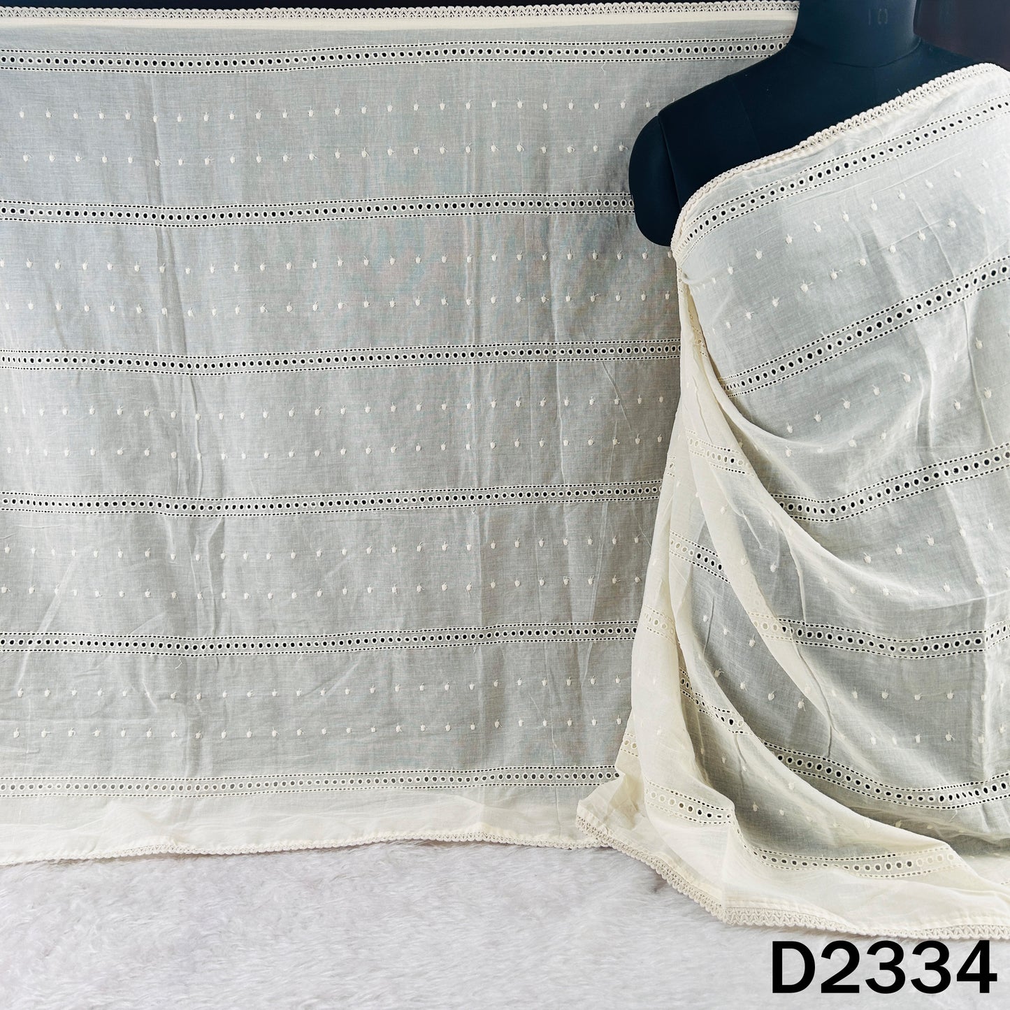 Dyeable Hakoba Kora Cotton Dupatta - D2334