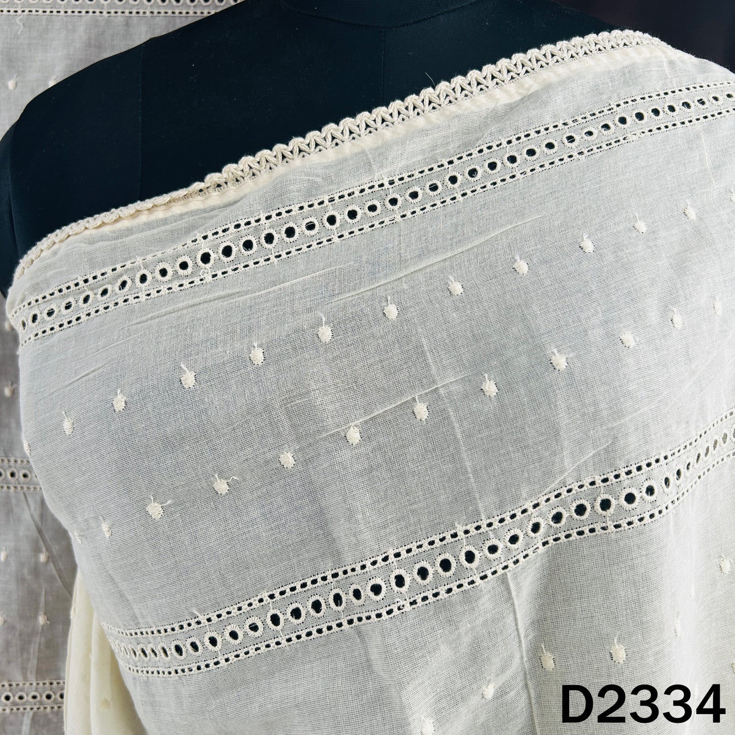 Dyeable Hakoba Kora Cotton Dupatta - D2334