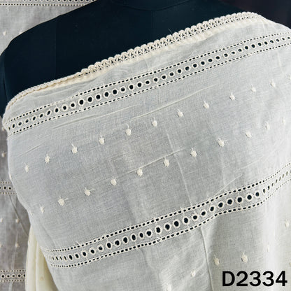 Dyeable Hakoba Kora Cotton Dupatta - D2334