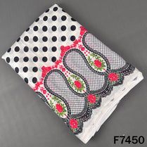 Printed Polka Dot Crepe Satin Fabric - F7450