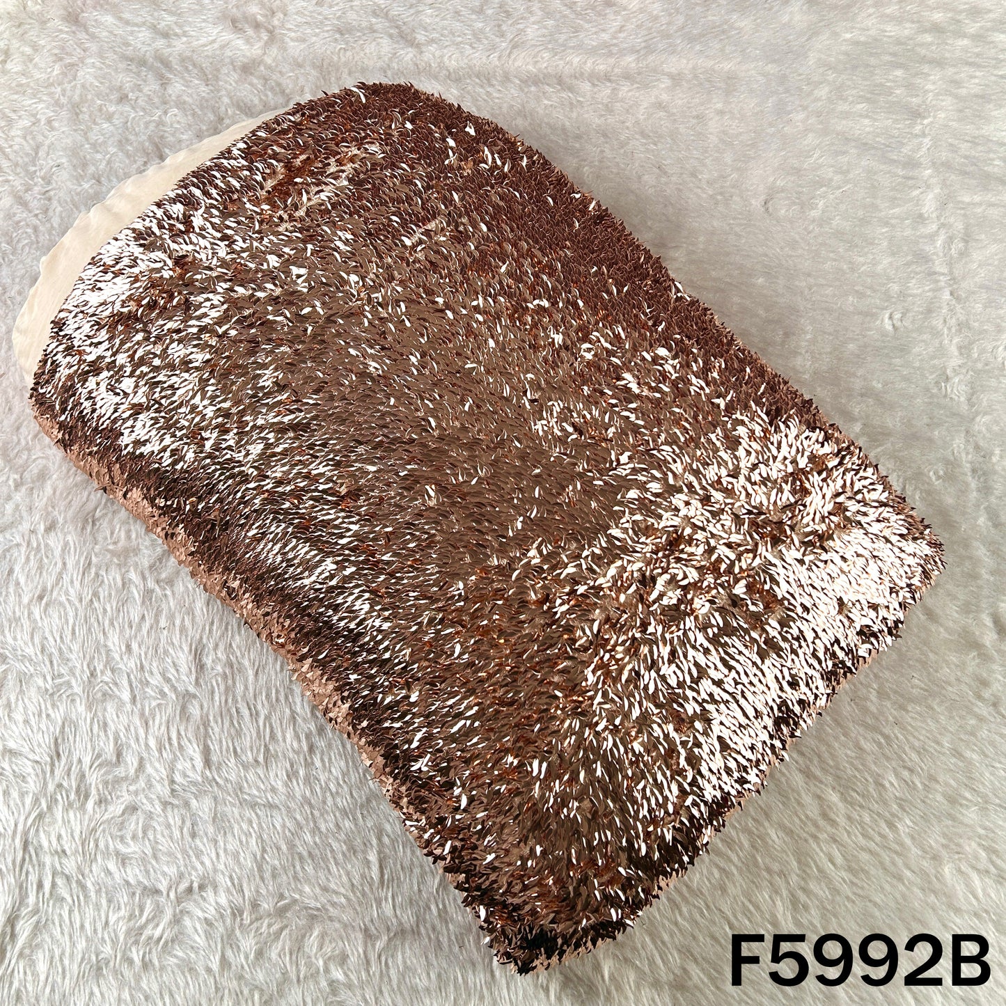 Sequins Embroidered Lycra Net Fabric - F5992