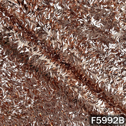 Sequins Embroidered Lycra Net Fabric - F5992