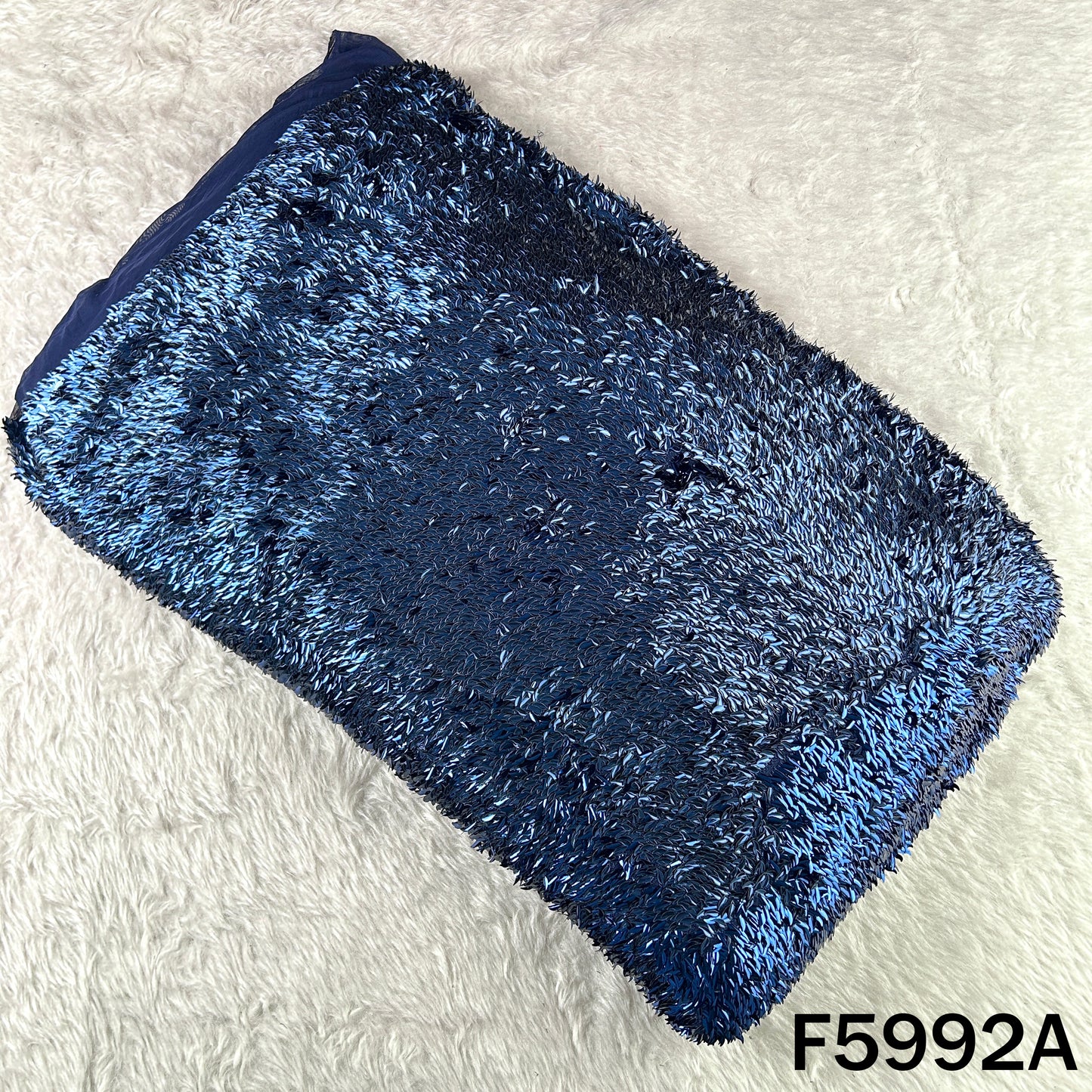 Sequins Embroidered Lycra Net Fabric - F5992