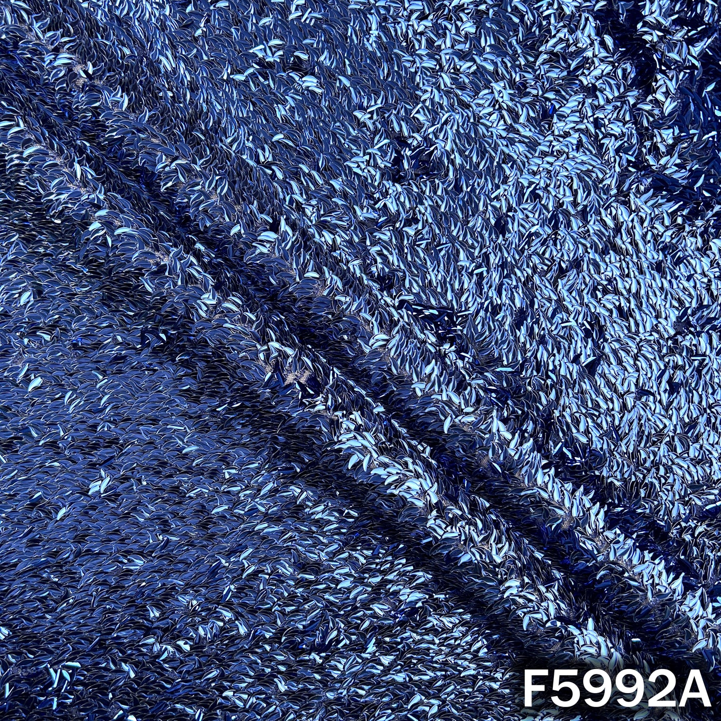 Sequins Embroidered Lycra Net Fabric - F5992