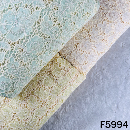 Imported Sequins Cut Work Organza Fabric - F5994