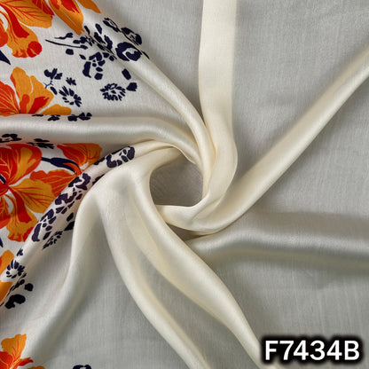 Digital Print Crepe Satin Fabric - F7434