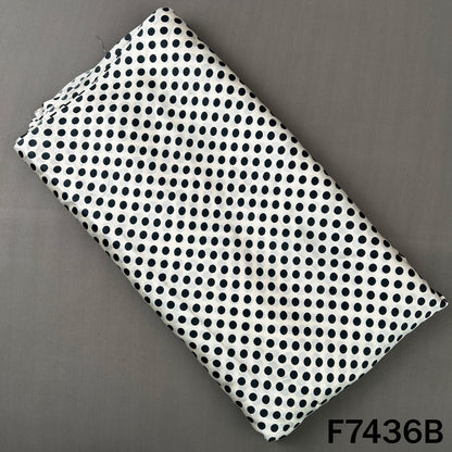 Polka Dot Crepe Satin Fabric - F7436