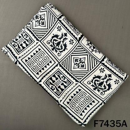 Digital Print Crepe Satin Fabric - F7435