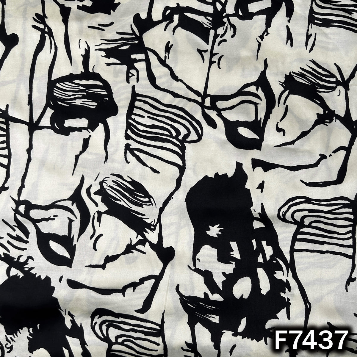 Digital Print Modal Satin Fabric - F7437