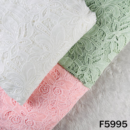 Imported Sequins Cut Work Crepe Fabric - F5995