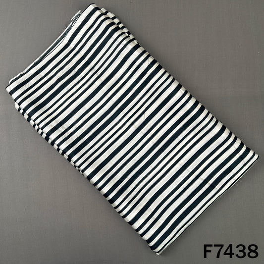 Stripes Crepe Satin Fabric - F7438