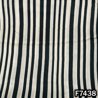 Stripes Crepe Satin Fabric - F7438