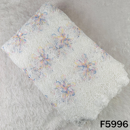 Imported Cut Work Organza Fabric - F5996