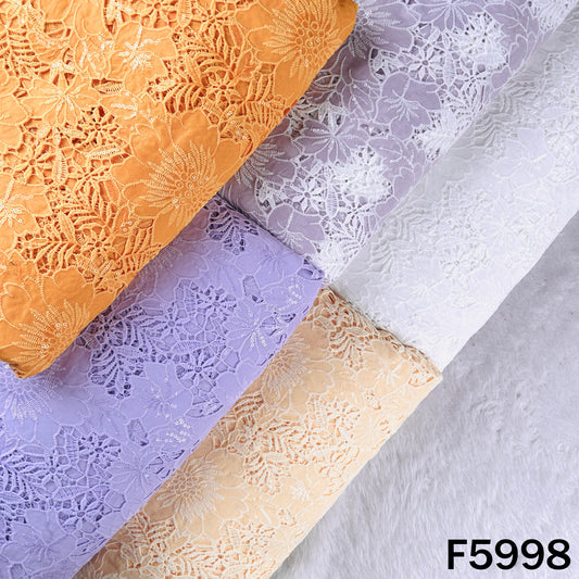 Imported Sequins Cut Work Crepe Fabric - F5998