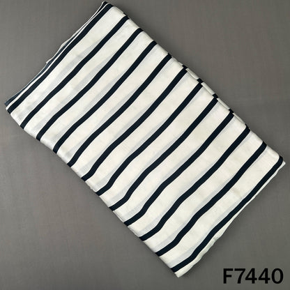Stripes Crepe Satin Fabric - F7440