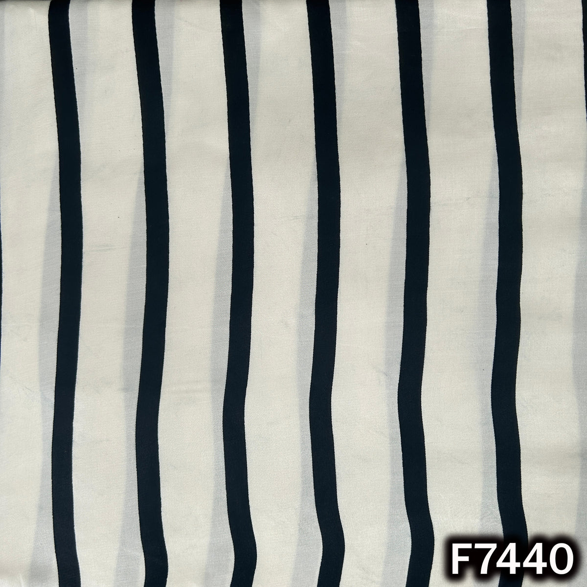 Stripes Crepe Satin Fabric - F7440