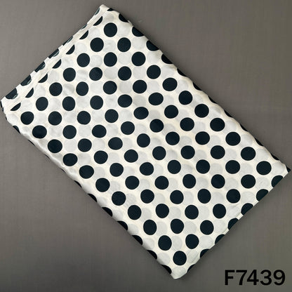 Polka Dot Crepe Satin Fabric - F7439