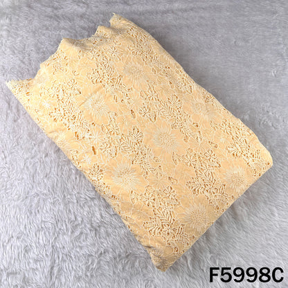 Imported Sequins Cut Work Crepe Fabric - F5998