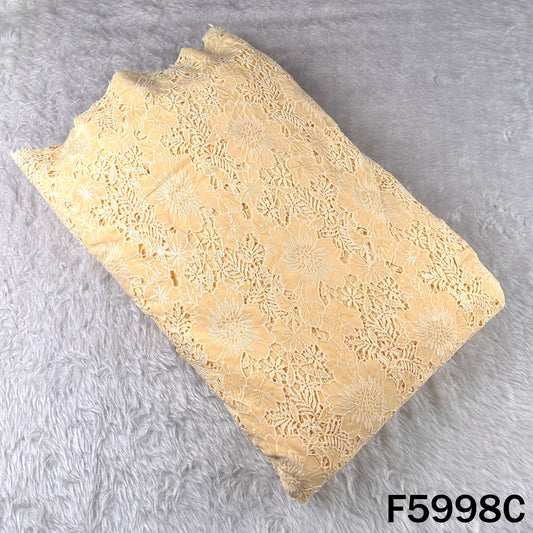 Imported Sequins Cut Work Crepe Fabric - F5998