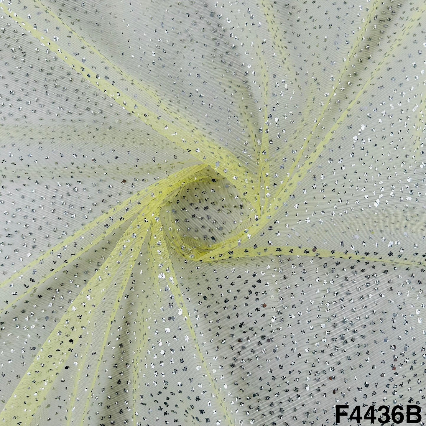 Soft Net with Pasted Glitter  Fabric-F4436