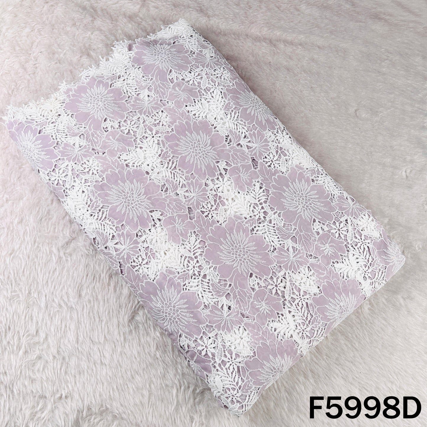 Imported Sequins Cut Work Crepe Fabric - F5998