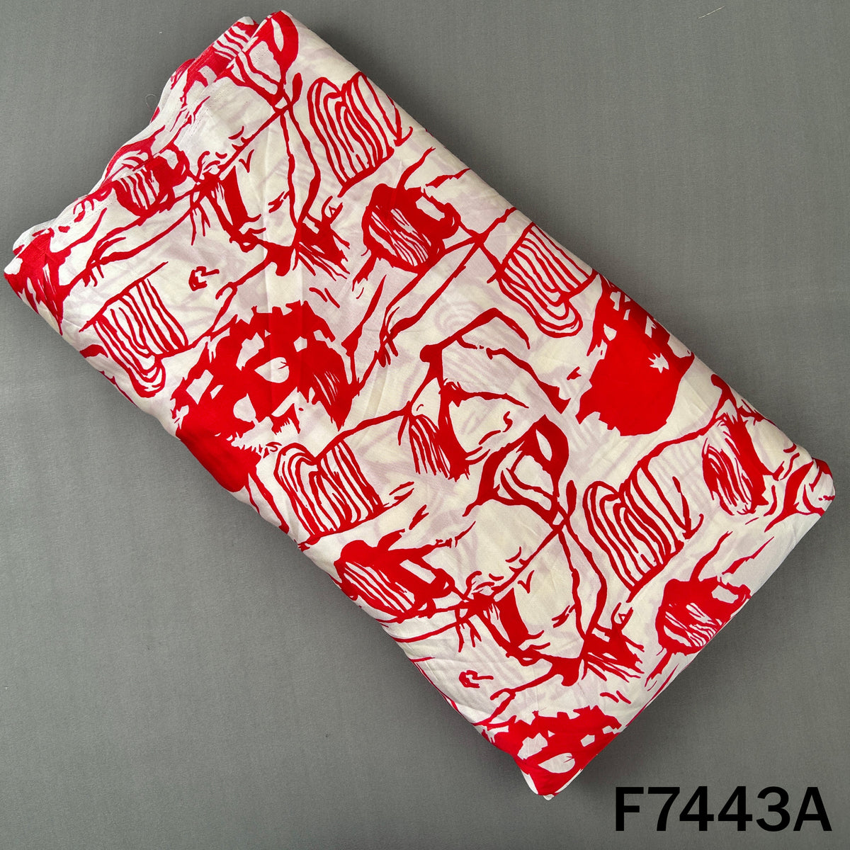 Printed Modal Satin Fabric - F7443
